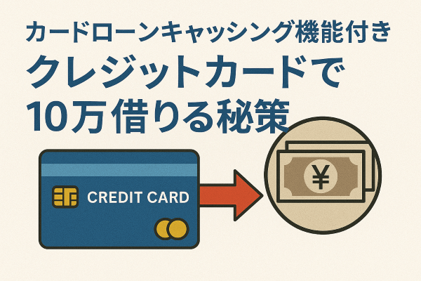 カードローンキャッシング機能付きクレジットカードで10万借りる秘策